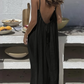 🥳2026 HOT SALE🥳Casual maxi-jurk met spaghettibandjes en open rug voor dames