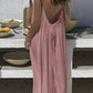 🥳2026 HOT SALE🥳Casual maxi-jurk met spaghettibandjes en open rug voor dames