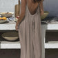 🥳2026 HOT SALE🥳Casual maxi-jurk met spaghettibandjes en open rug voor dames