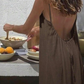 🥳2026 HOT SALE🥳Casual maxi-jurk met spaghettibandjes en open rug voor dames