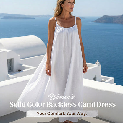 🥳2026 HOT SALE🥳Casual maxi-jurk met spaghettibandjes en open rug voor dames