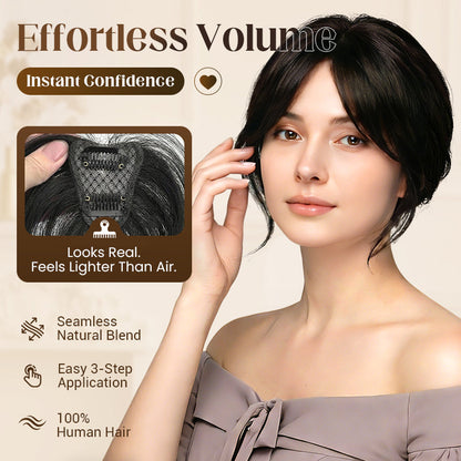 🔥Tijdelijk Aanbod🔥Haarstuk met gedeeltelijke pony