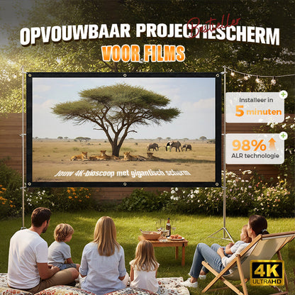 Draagbare projector 4K lichtdicht kamerscherm