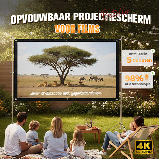 Draagbare projector 4K lichtdicht kamerscherm