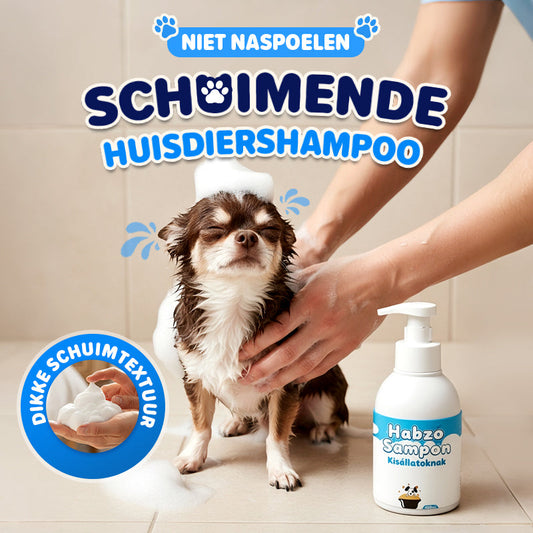 🔥 50 % KORTING! 🐾 Waterloze desodoriserende dierenshampoo in moussevorm – plantaardige formule, 400 ml met handige pomp 🌿🐶