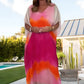 ✨Dames Comfortabele Casual Chiffon Dip Dye Jurk