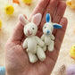 🔥Het beste paascadeau - KOOP 1, KRIJG 1 GRATIS!!🎁🐇Konijntje-mama in een klein pluche blikken doosje