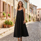 🥳2026 HOT SALE🥳Casual maxi-jurk met spaghettibandjes en open rug voor dames