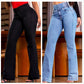 🎁2026 Nieuw binnen 55% KORTING👖 Stretch flare jeans met hoge taille