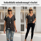 Blouse Met Voorjaarsbloemenprint – Luchtig & Kreukvrij🌸 V-hals, losvallend & ademend – Nu 75% korting, op=op!