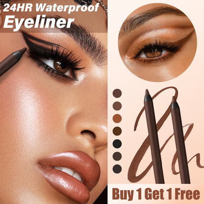🎁Laatste dag: koop 1, krijg 1 gratis🔥-🌟24 uur waterdichte eyeliner duo, slijpbaar oogpotlood