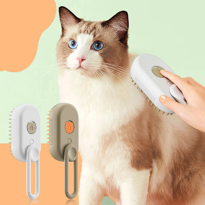 🐾💆 Multifunctionele Huisdier Massage Kam – 3-in-1 Met Sprayfunctie, Zachte Ronde Tanden & Draaibare Handgreep（Perfect voor Vachtverzorging & Relaxatie!）
