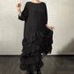 ✨ Oversized jurk – ruffles, zwart & tijdloos elegant! 🖤💃
