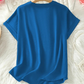 💝✨Modieuze losvallende effen kleur top met korte mouwen