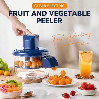 🎄 50% KORTING! ⚡ Transparante Elektrische Fruit- & Groenteschiller – Supersnel & Eenvoudig Schillen | Bespaar Tijd in de Keuken 🍎🥕