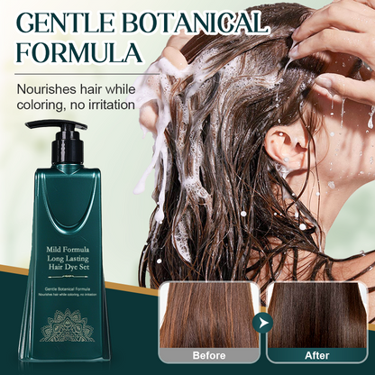 💇‍♀️ KOOP 2, KRIJG 1 GRATIS! 🌈 Langdurige haarkleurset - Dekt grijs haar zonder de hoofdhuid te beschadigen ✨🧴