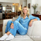 2-delig pyjamas-set in imitatie-denim voor dames