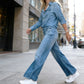 2-delig pyjamas-set in imitatie-denim voor dames