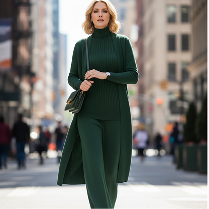 Elegante gebreide 3-delige loungeset voor dames