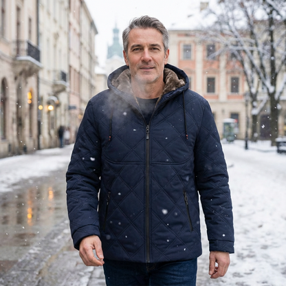 🧥 Winterjas met Capuchon en Pluche Voering voor Heren – Blijf warm en stijlvol deze winter! ❄️🔥