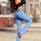 🎁2026 Nieuw binnen 55% KORTING👖 Stretch flare jeans met hoge taille