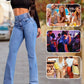 🎁2026 Nieuw binnen 55% KORTING👖 Stretch flare jeans met hoge taille