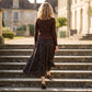 Ribbed Knit Top & Floral Maxi Skirt Set