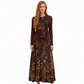 Ribbed Knit Top & Floral Maxi Skirt Set