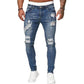 🔥Stijlvolle skinny jeans met een verwassen look voor heren – Slim fit, ademend katoen en stoere scheurdetails