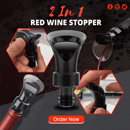 🍷 50% OFF NOW! 🧪 2-in-1 Wine Saver – Vacuum Pump & Sealer, Preserves Freshness & Aroma ✨