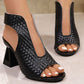 Elegante damessandalen met peeptoe-hak👡