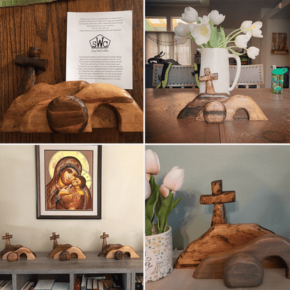 🐣 Houten Paastableau – 50% korting, uniek & gelovig! ✝️✨
