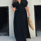 ✨ V-hals maxi-jurk – elegant, luchtig & veelzijdig! 🌸👗