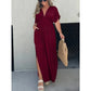 ✨ V-hals maxi-jurk – elegant, luchtig & veelzijdig! 🌸👗