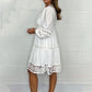 👗 Vintage kantjurk – V-hals, getailleerd & elegant! ✨🌸