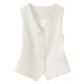 Elegant Women's V-Neck Button Front Vest