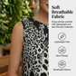 Dames Mouwloze Midi Jurk met Luipaardprint