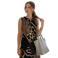 Dames Mouwloze Midi Jurk met Luipaardprint