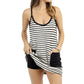 Vloeiende Romper met Jurkstijl en Ingebouwde Shorts