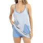 Vloeiende Romper met Jurkstijl en Ingebouwde Shorts
